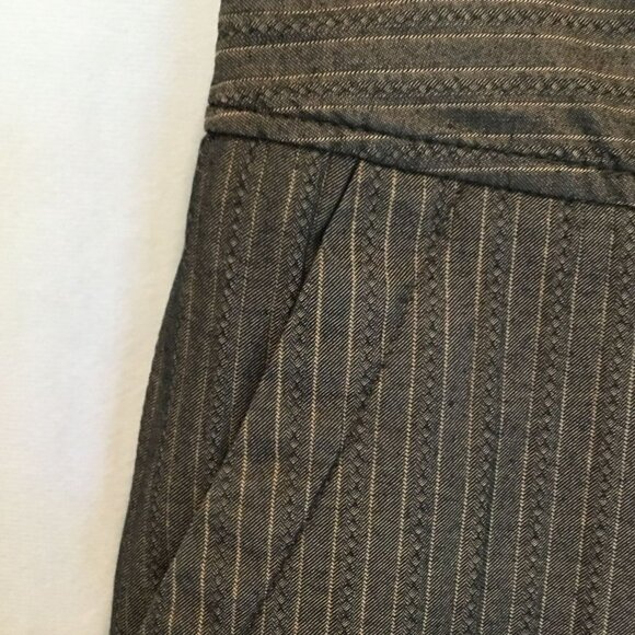 Michael Kors Bermuda Shorts Cotton Blend Brown on Brown Stripe Women's Size 4 - Picture 6 of 9